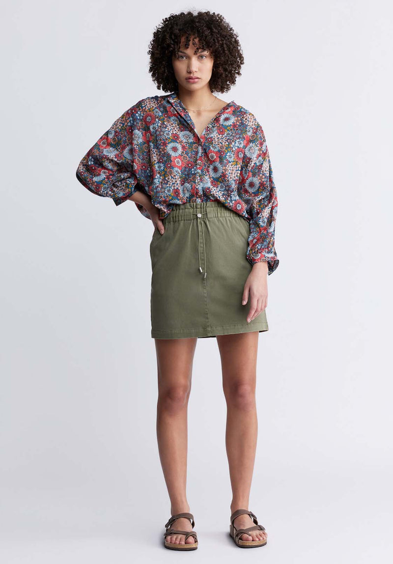 Buffalo David BittonIshara Women’s Balloon Sleeve Blouse In Floral Print - WT0079P Color SPRING MEADOW