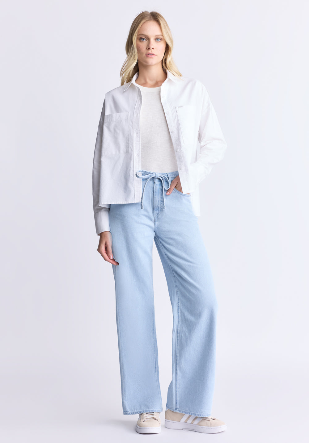 Twyla Women's Boxy Button-Up Shirt, White – Buffalo Jeans CA