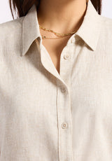 Buffalo David Bitton Solana Women's Linen Short-Sleeve Button-Up Shirt color 