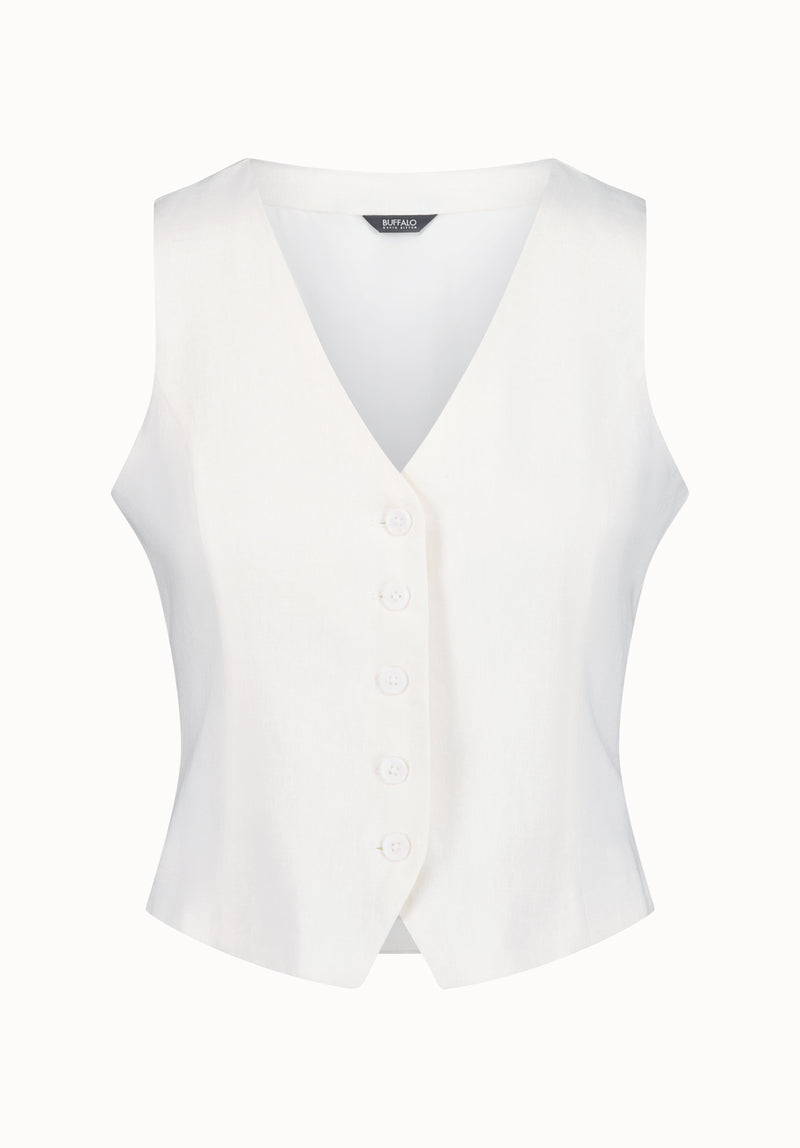 Coraline Linen Button-Up Vest – Buffalo Jeans CA