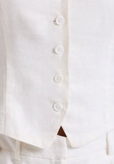 Buffalo David Bitton Coraline Women's Linen Button-Up Vest color 