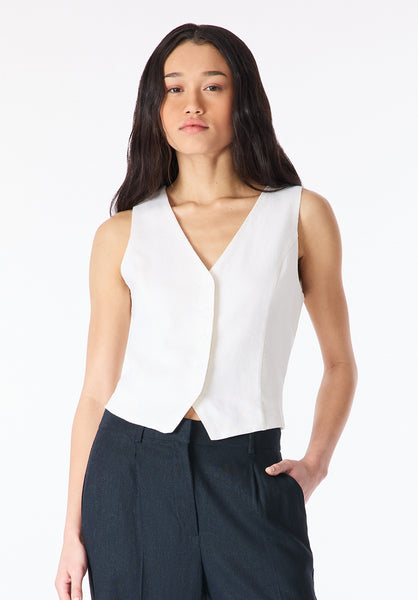 Coraline Linen Button-Up Vest – Buffalo Jeans CA