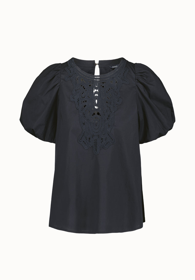 Leonella Women's Puff Sleeve Embroidered Blouse, Black – Buffalo