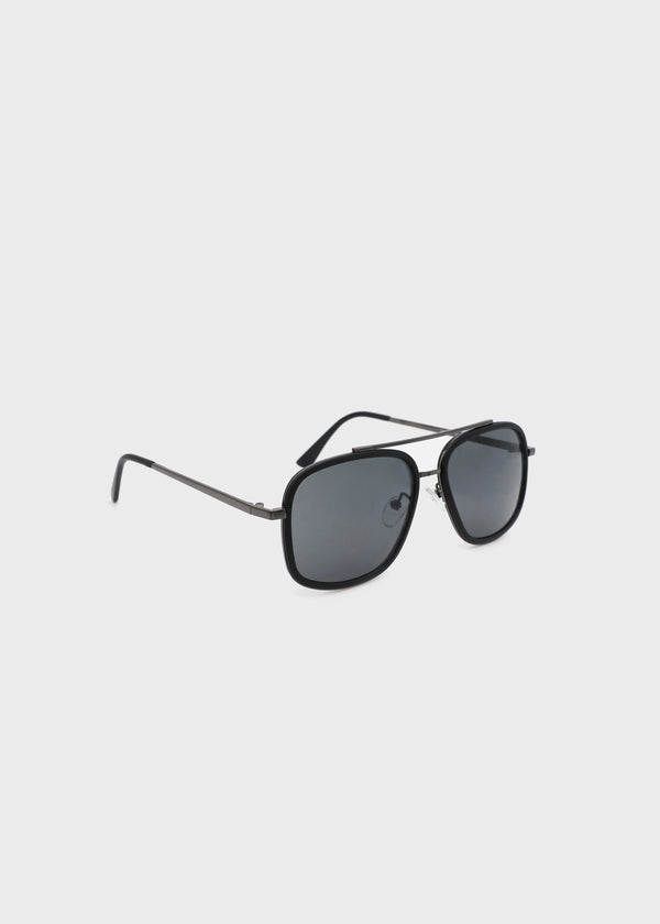 Buffalo David Bitton Moto Square Sunglasses in Matte Black - B0003SBLK color BLACK