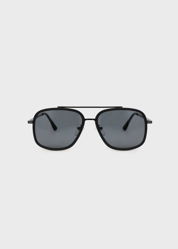 Buffalo David Bitton Moto Square Sunglasses in Matte Black - B0003SBLK color BLACK