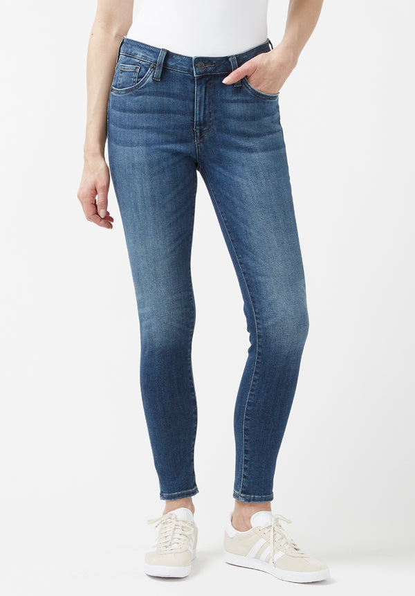 Mid Rise Skinny Alexa Women's Jeans in Mid Blue - BL15669