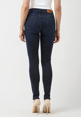 Jean taille mi-haute et coupe skinny pour femme Alexa, indigo - BL15670