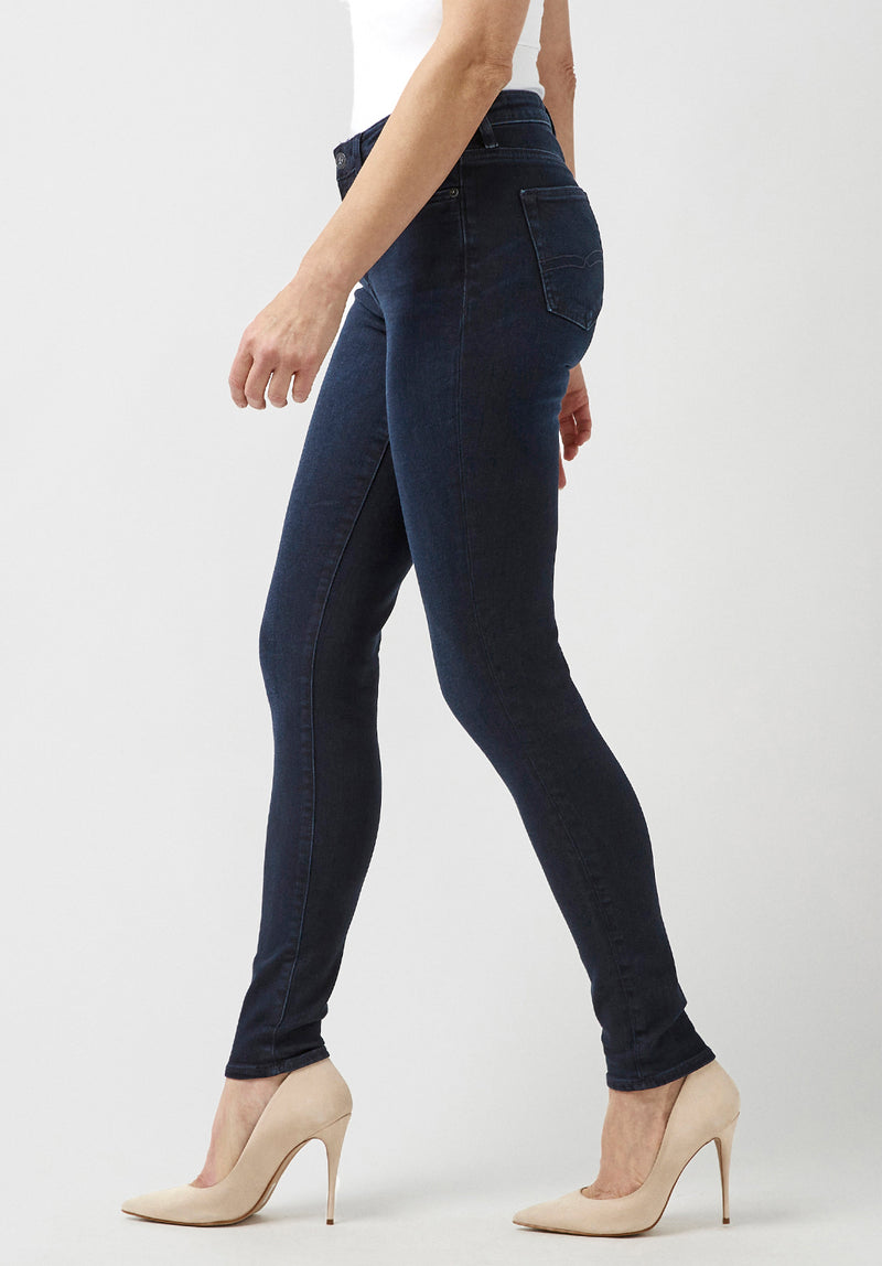 Jean taille mi-haute et coupe skinny pour femme Alexa, indigo - BL15670