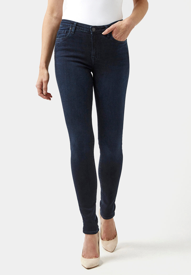 Jean taille mi-haute et coupe skinny pour femme Alexa, indigo - BL15670