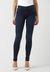 Jean taille mi-haute et coupe skinny pour femme Alexa, indigo - BL15670