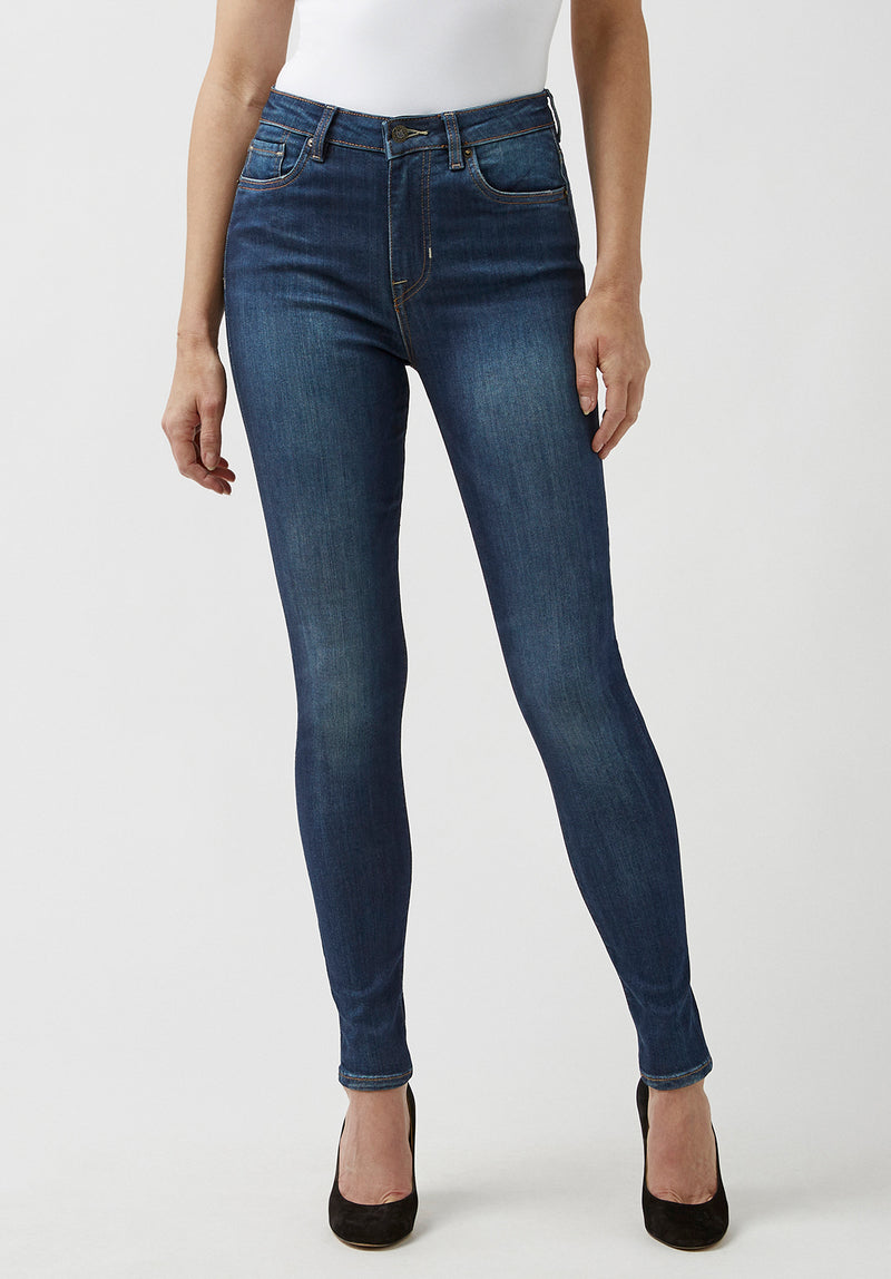 High Rise Skinny Skylar Women's Jeans in Night Rain Blue - BL15703