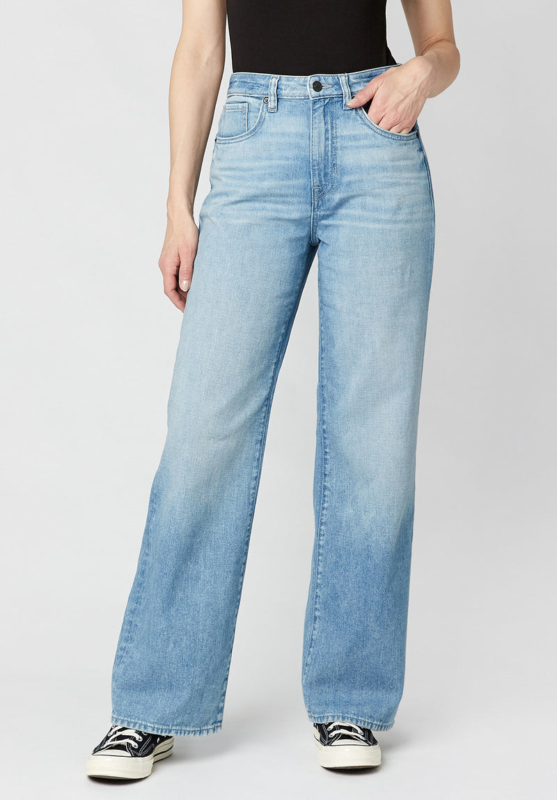 Buffalo David Bitton WIDE LEG ADDIE High Rise Acid Jeans - BL15793 color INDIGO