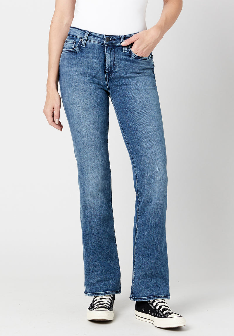 Buffalo David Bitton Mid Rise BOOTCUT QUEEN Stonewashed Jeans - BL15831 Color INDIGO