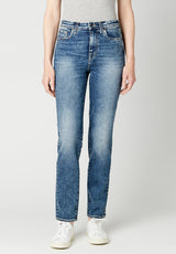 Buffalo David Bitton High Rise STRAIGHT JAYDEN Stonewashed Jeans - BL15836 Color INDIGO