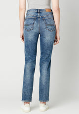 Buffalo David Bitton High Rise STRAIGHT JAYDEN Stonewashed Jeans - BL15836 Color INDIGO