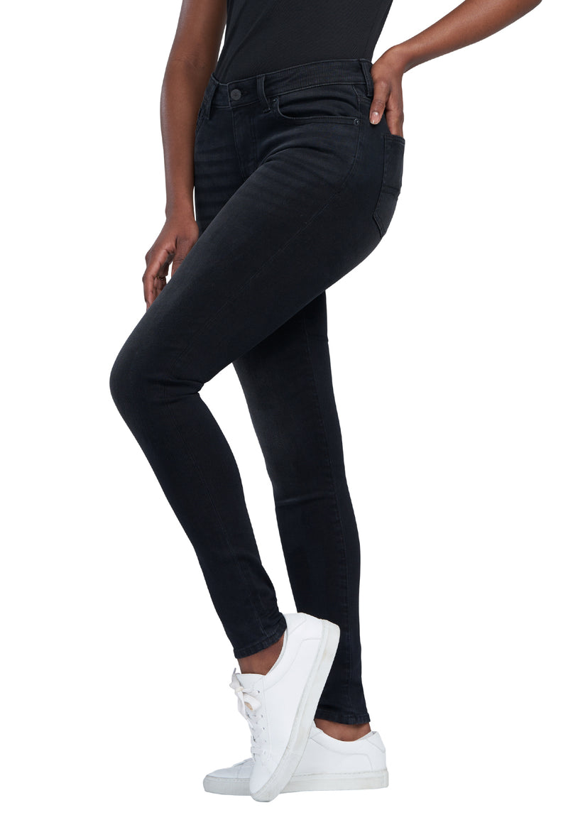 Mid Rise Skinny Alexa Women's Jeans in Faded Black- BL15843