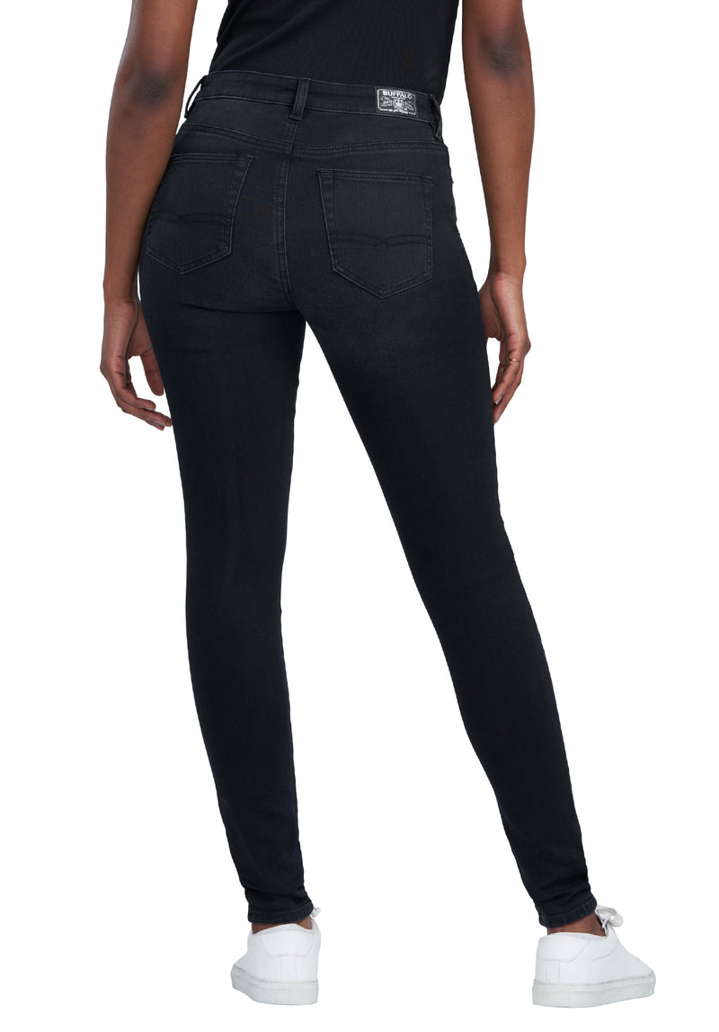 Jean taille mi-haute et coupe skinny pour femme Alexa, noir délavé - BL15843