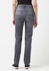 High Rise Straight Jayden Women's Jeans in Authentic Grey - BL15845