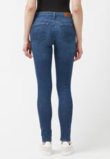 Jean taille mi-haute et coupe skinny pour femme Alexa, bleu  - BL15848
