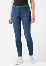 Jean taille mi-haute et coupe skinny pour femme Alexa, bleu  - BL15848