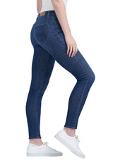 Jean taille mi-haute et coupe skinny pour femme Alexa, bleu  - BL15848