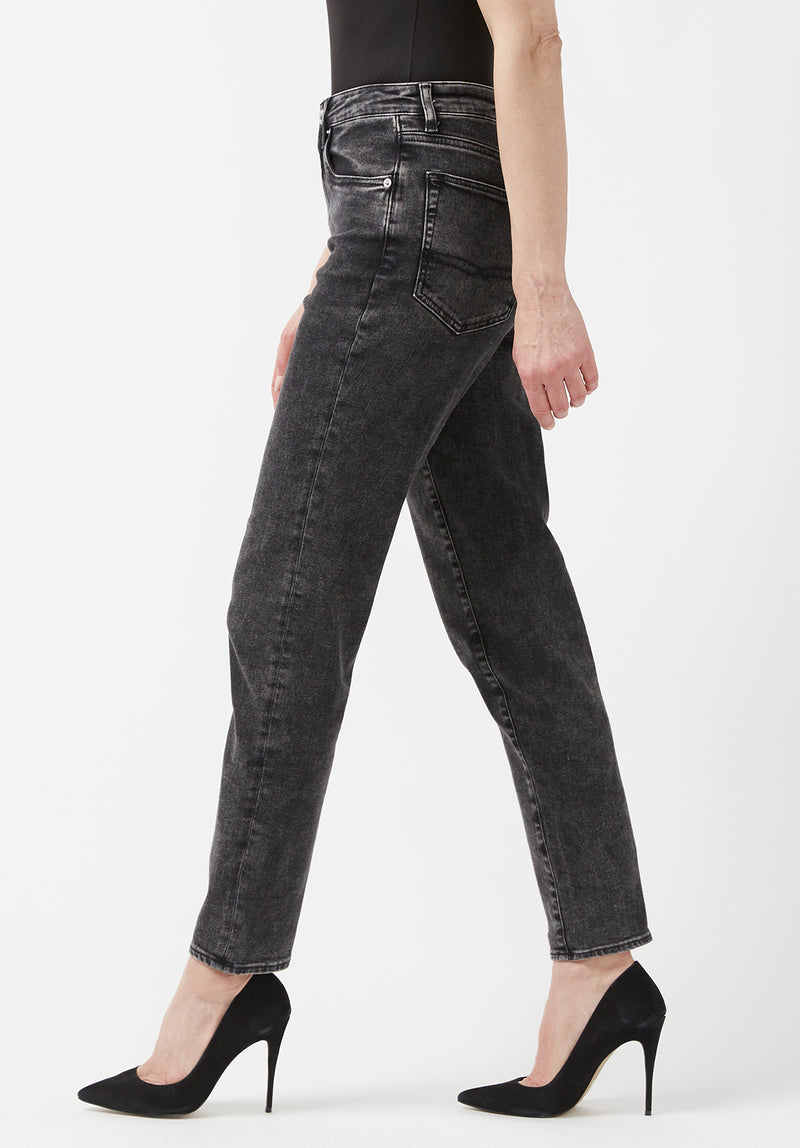 Margot Women's Mom Jeans in Acid Washed Black - BL15850