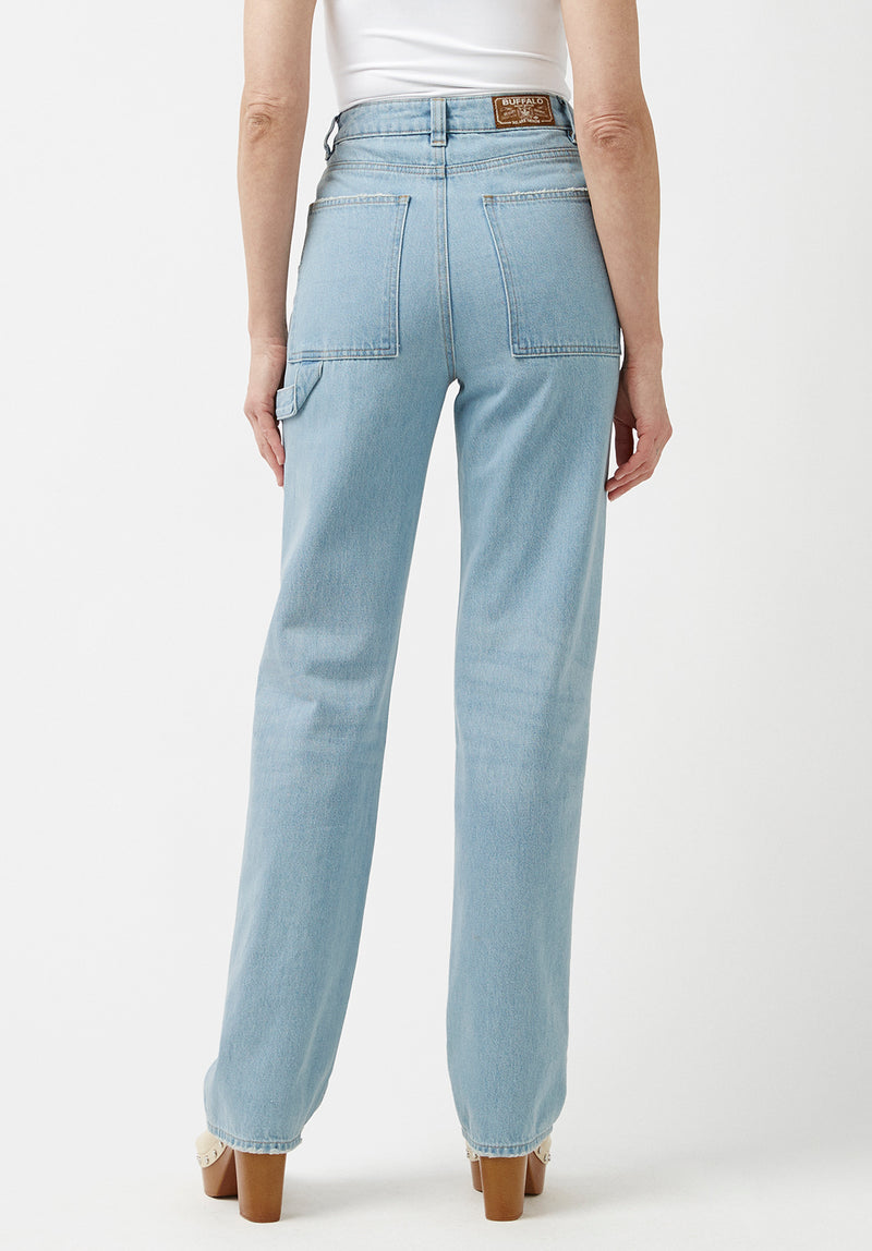 Buffalo David Bitton Jane Super High Rise Loose Straight Jeans - BL15898 Color INDIGO