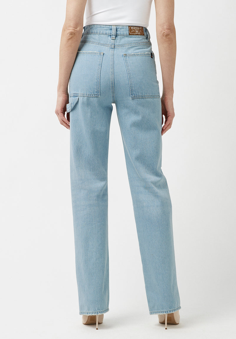 Buffalo David Bitton Jane Super High Rise Loose Straight Jeans - BL15898 Color INDIGO