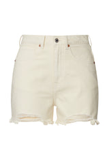 Buffalo David Bitton Super High Rise Joanna Frayed Shorts - BL15913 Color TURTLEDOVE