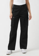 Buffalo David Bitton Low Rise Straight Gia Black Cargo Pants - BL15915 Color BLACK