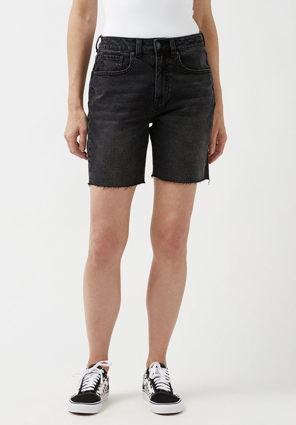 Buffalo David Bitton Maggie Whiskered Black Vintage Momo Shorts - BL15920 Color BLACK