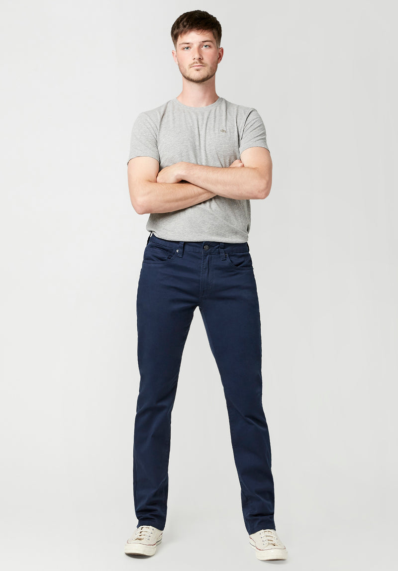 Straight Six Men's Twill Pants in Deep Navy - BM16083