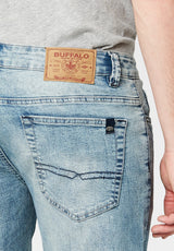 Jean décontracté pour homme Relaxed Straight Driven, indigo délavé - BM20606