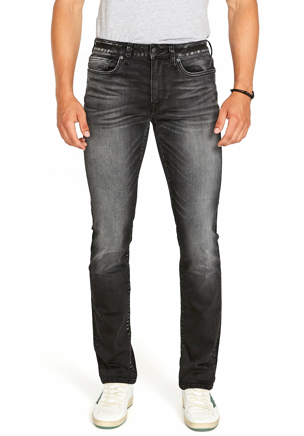 Slim Ash Men s Jeans in Dark and Sanded Black BM22597