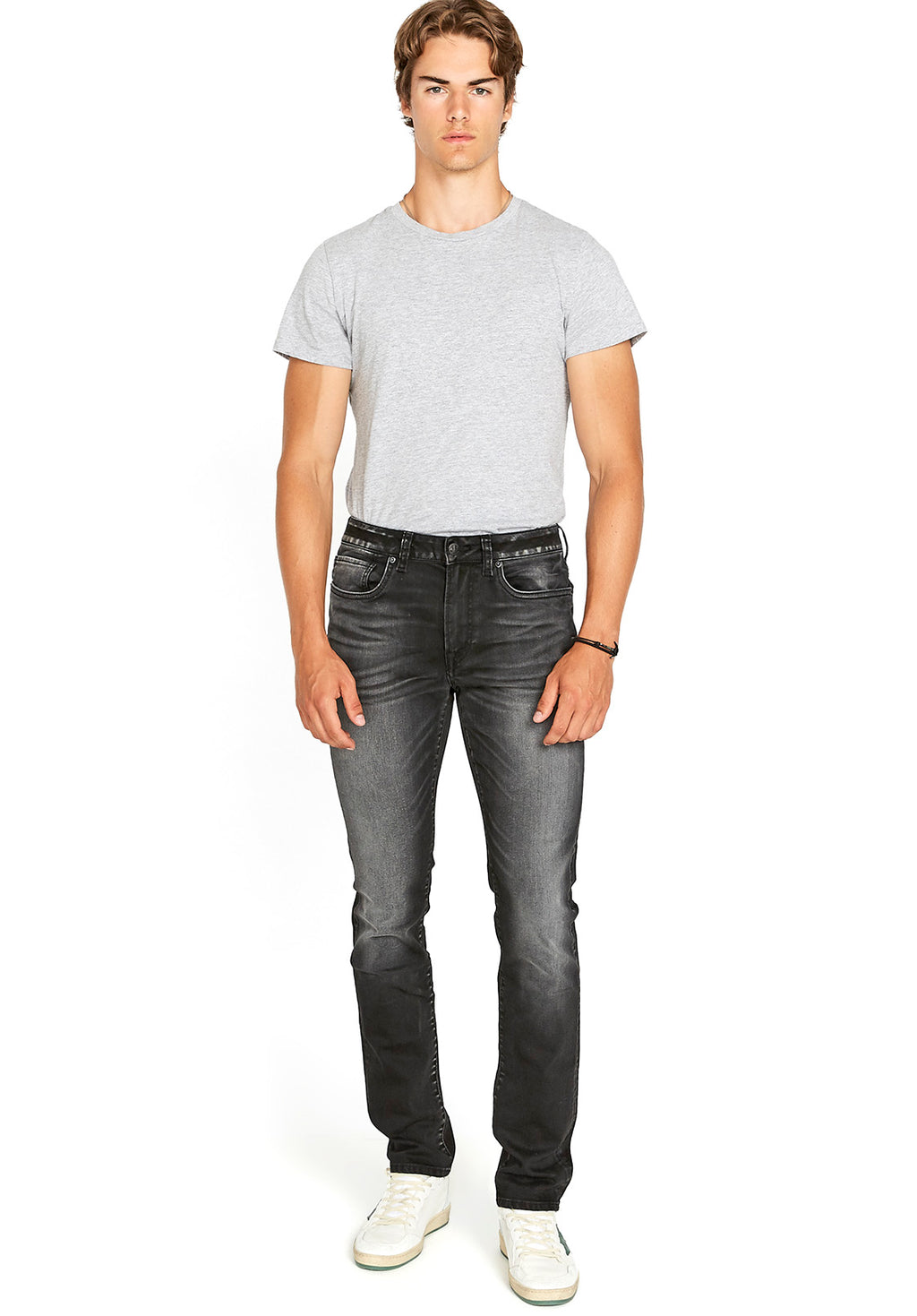 Slim Ash Men s Jeans in Dark and Sanded Black BM22597