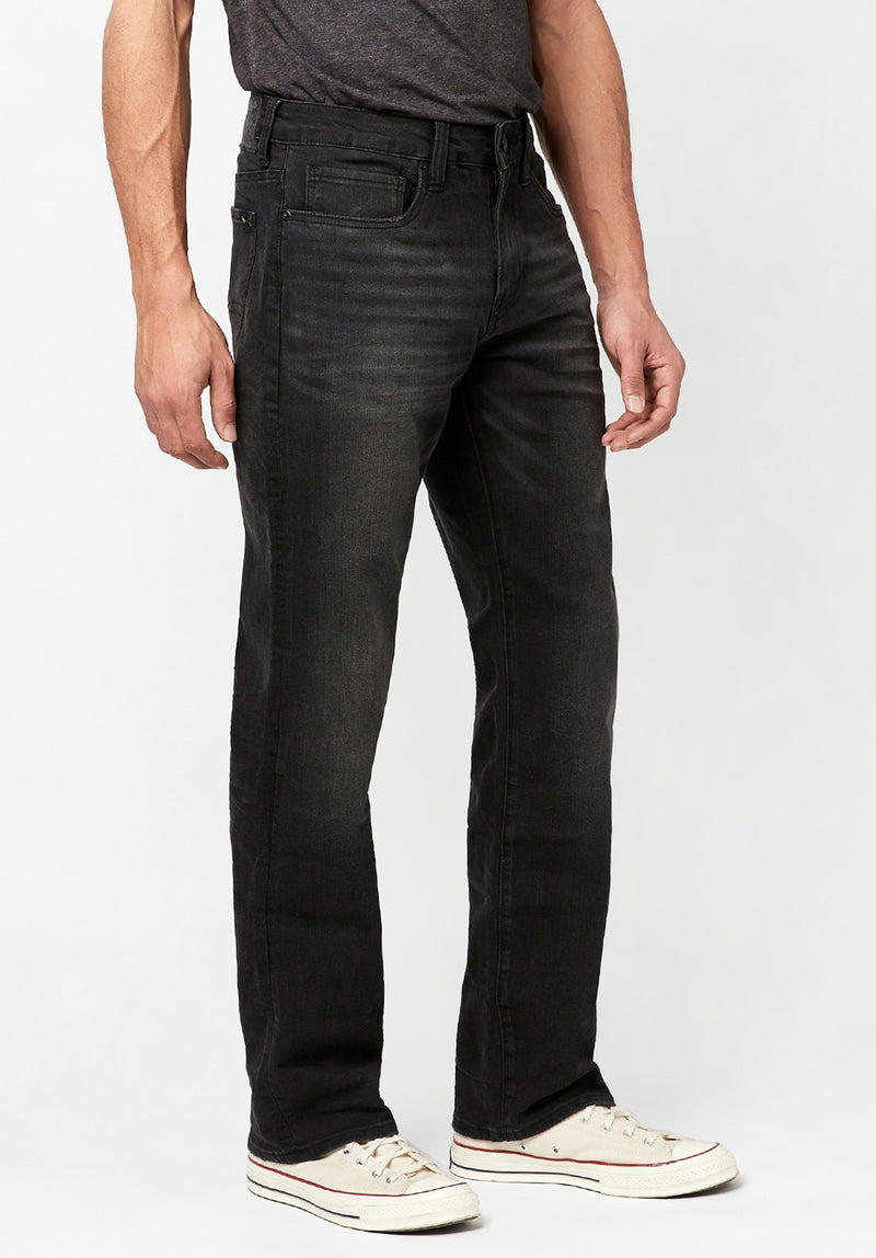 Relaxed Straight Driven Men's Jeans in Black Wash - BM22746
