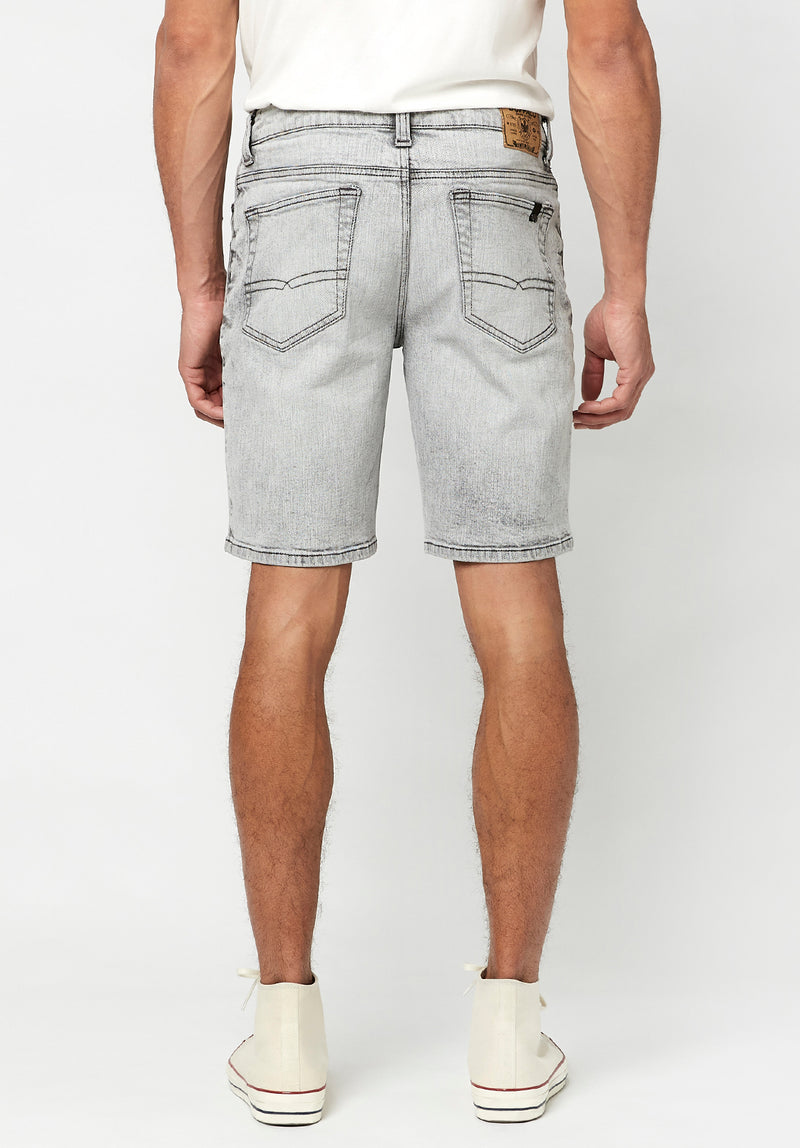 Mens grey denim shorts 2025