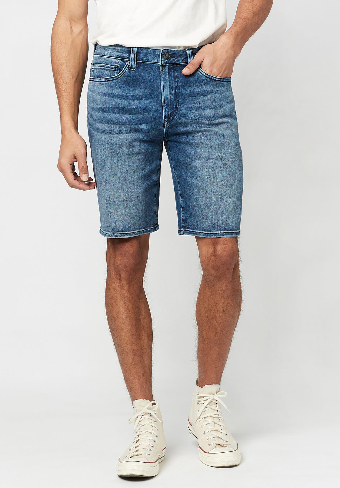 buffalo david bitton Relaxed Straight Dean Men's Shorts in Authentic Blue