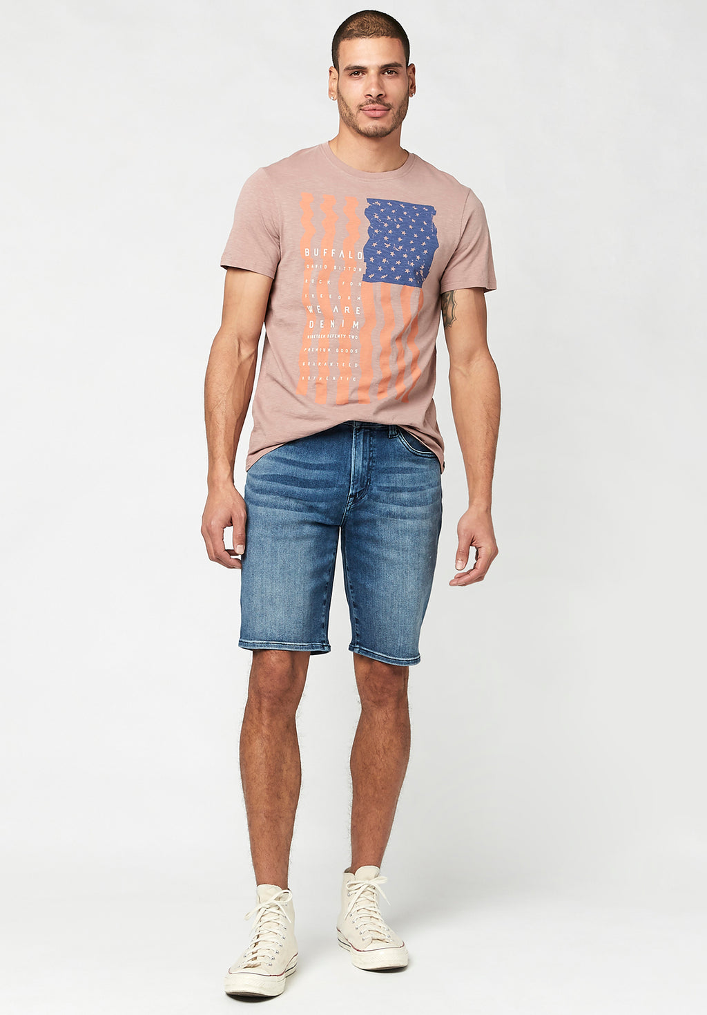 Relaxed Straight Dean Men s Shorts in Authentic Blue Buffalo