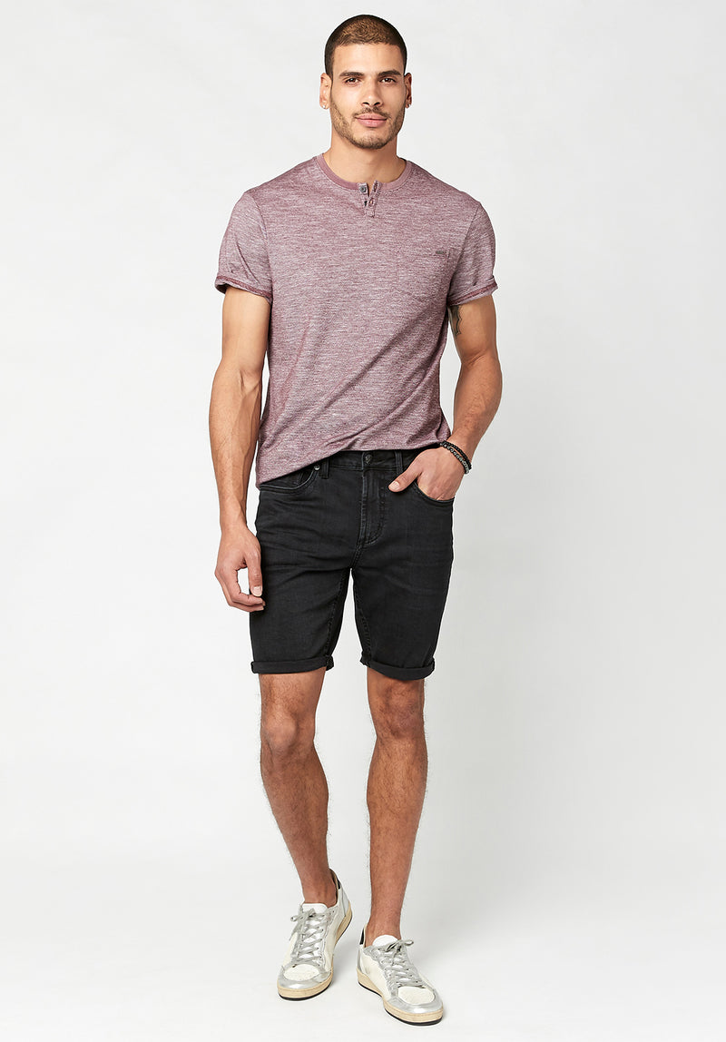 Buffalo David Bitton Black Vintage SLIM PARKER Shorts - BM22778 color BLACK