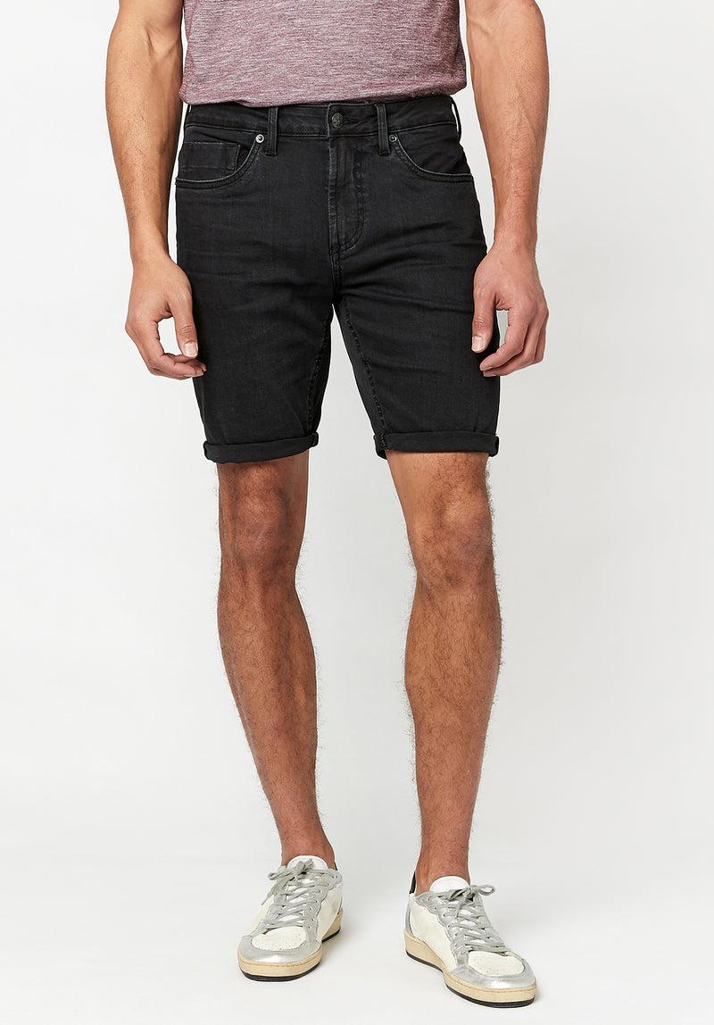 Buffalo David Bitton Black Vintage SLIM PARKER Shorts - BM22778 color BLACK