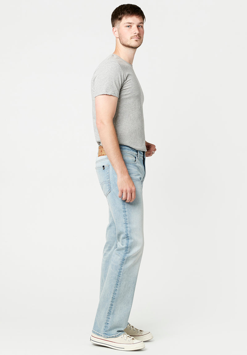 Slim Bootcut King Men's Jeans in Crinkled Bleached Blue - BM22791