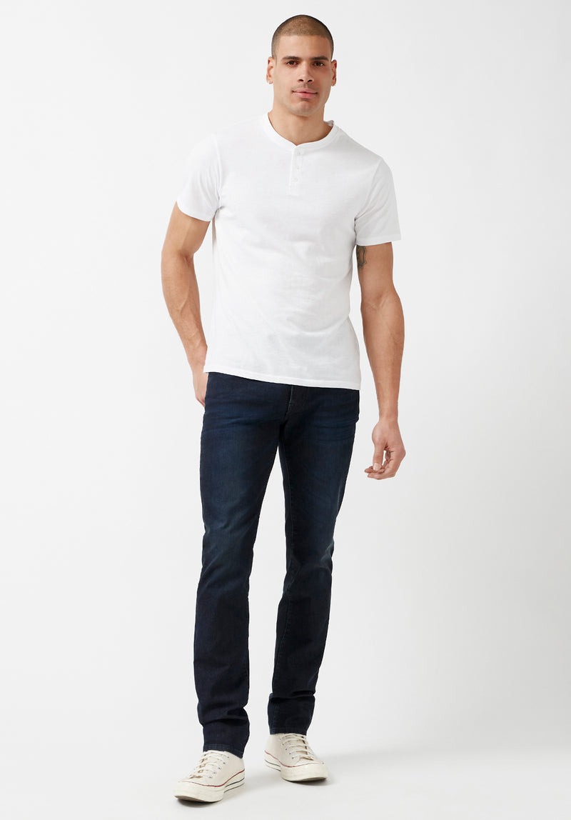 Buffalo David Bitton Slim Ash Men's Jeans in Dark Wash - BM22830 color INDIGO