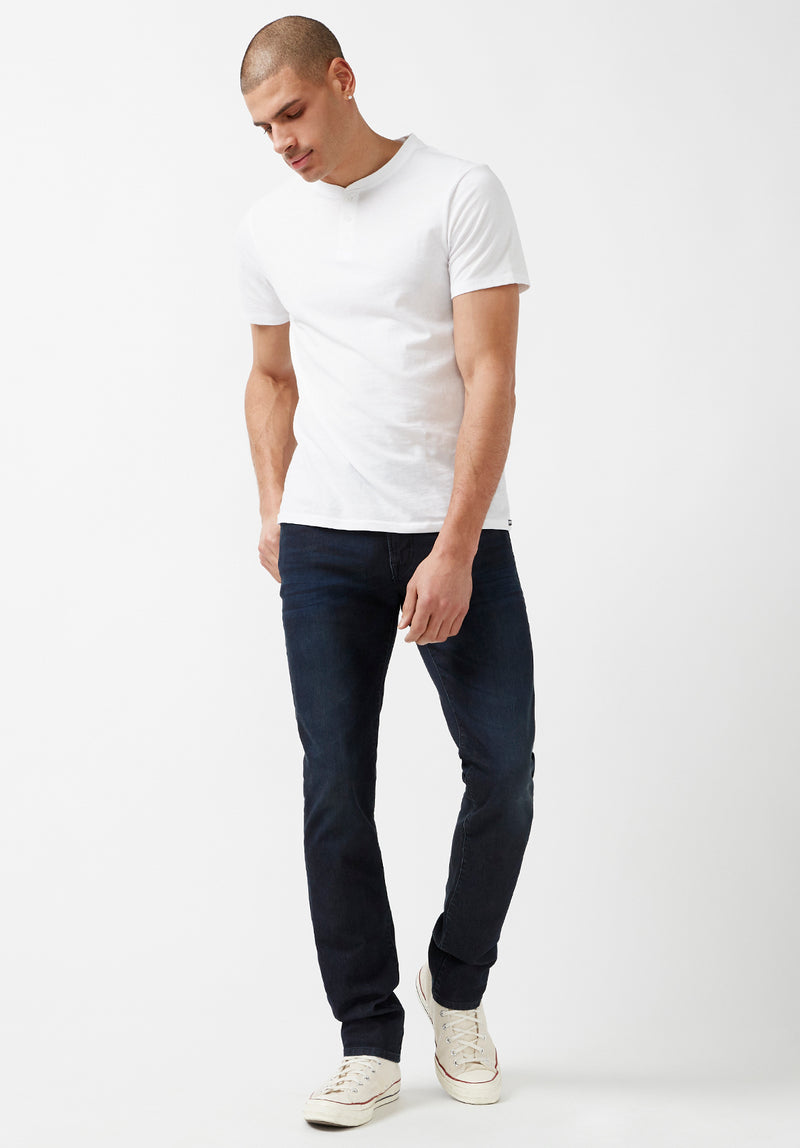 Buffalo David Bitton Slim Ash Men's Jeans in Dark Wash - BM22830 color INDIGO