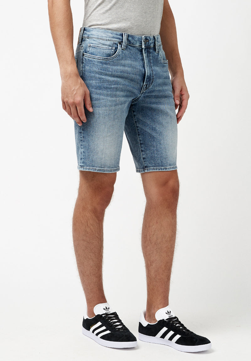 Buffalo David Bitton Super Stretch Relaxed Straight Dean Sanded Shorts - BM22850 Color INDIGO