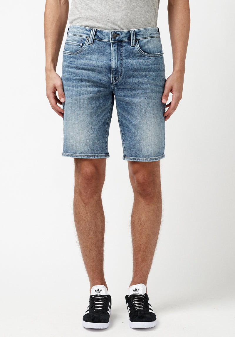 Buffalo David Bitton Super Stretch Relaxed Straight Dean Sanded Shorts - BM22850 Color INDIGO