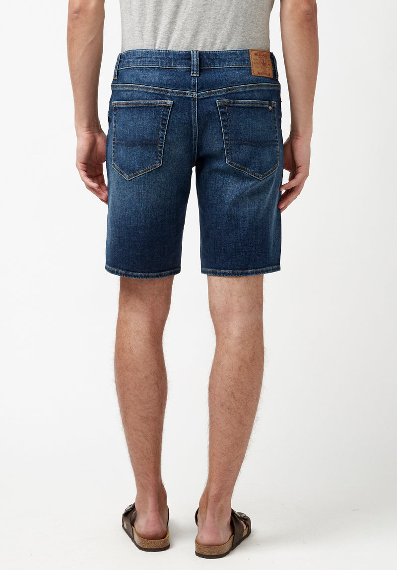 Buffalo David Bitton Super Stretch Relaxed Straight Dean Indigo Shorts - BM22851 Color INDIGO