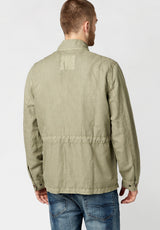 Buffalo David Bitton Washed Linen Jarmane Jacket - BM23512 color OIL GREEN