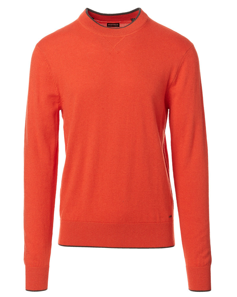 Wiquip Men s Merino Wool Sweater in Orange Buffalo Jeans CA