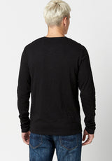 Buffalo David Bitton Kirock Henley Shirt - BM23754 Color BLACK